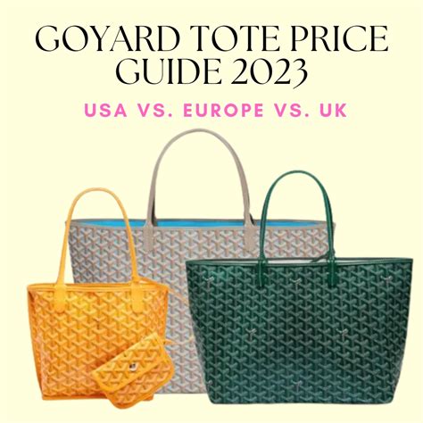 Goyard bags price guide